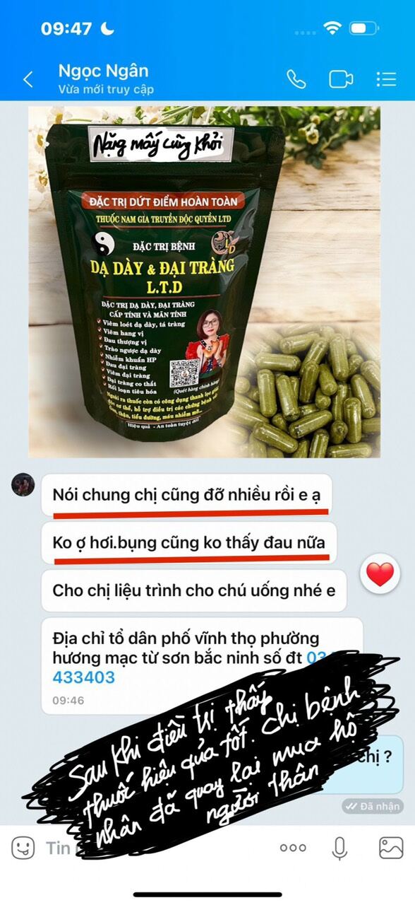 Dạ dày đại tràng LTD, L.T.D lò thị dịu (Dạng viên nang dễ uống)