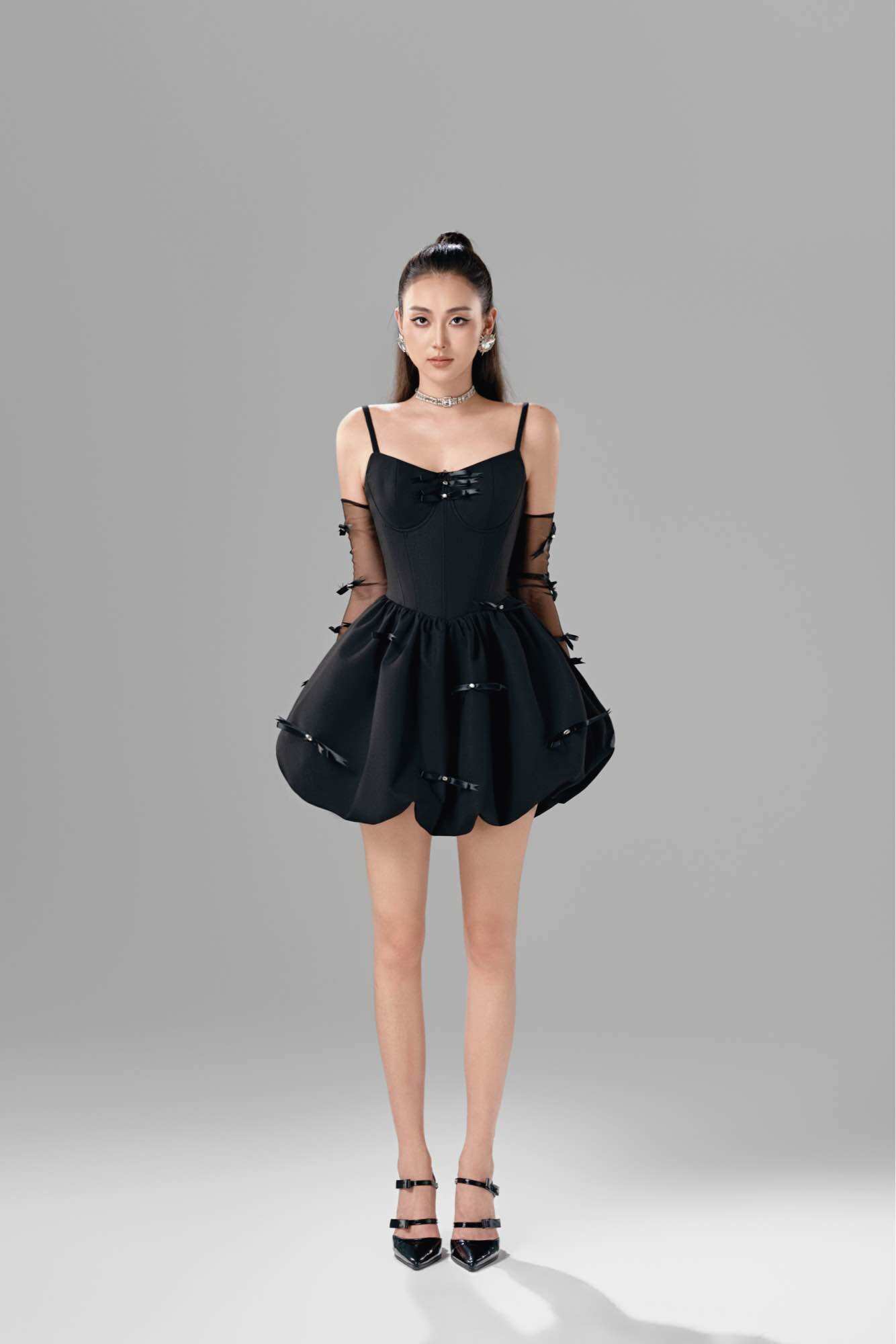Chloe mini dress - váy dây corset thân dưới bồng sang chảnh joyus