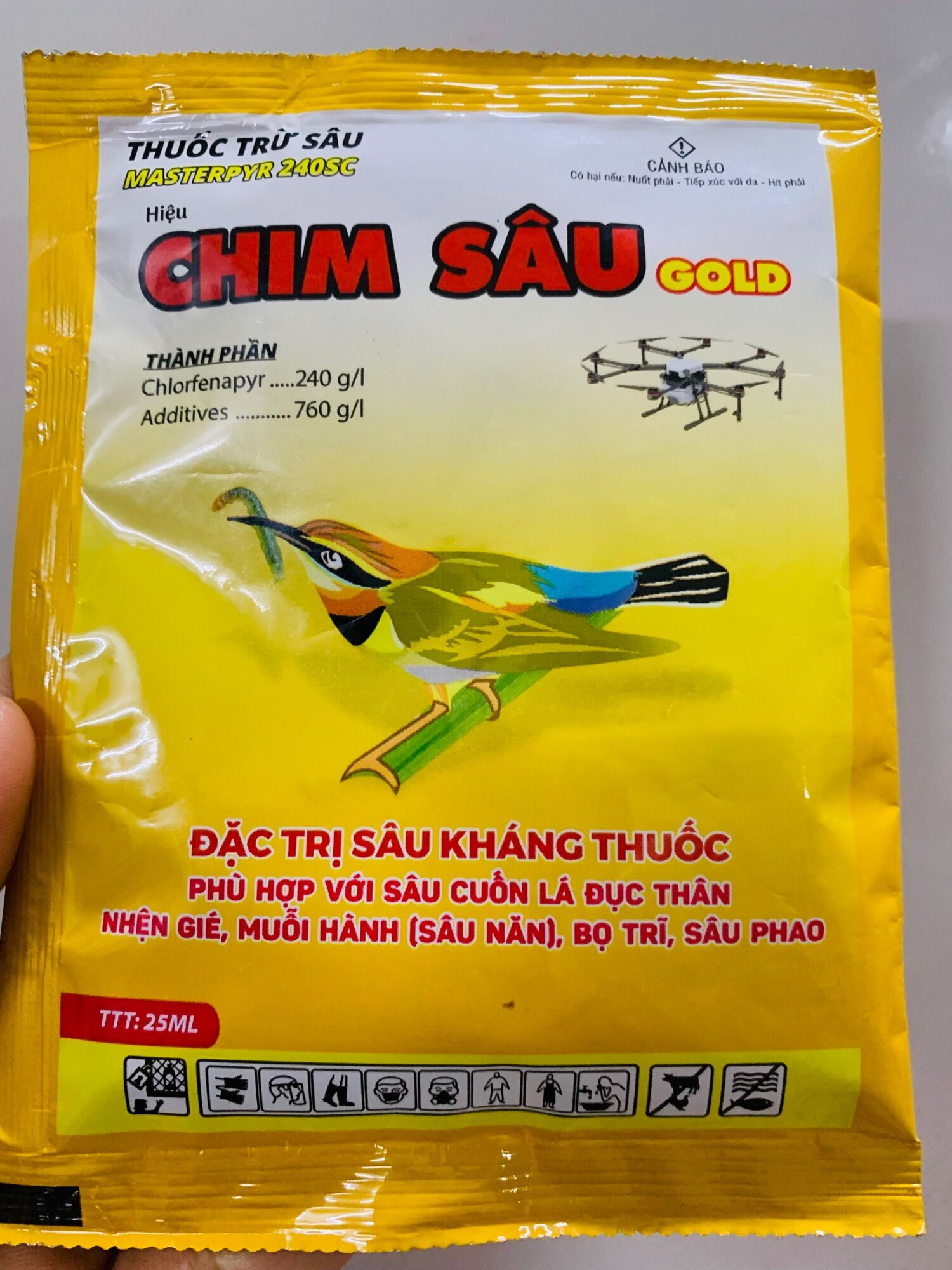 Chim sâu gói 25ml_đặc trị sâu kháng thuốc