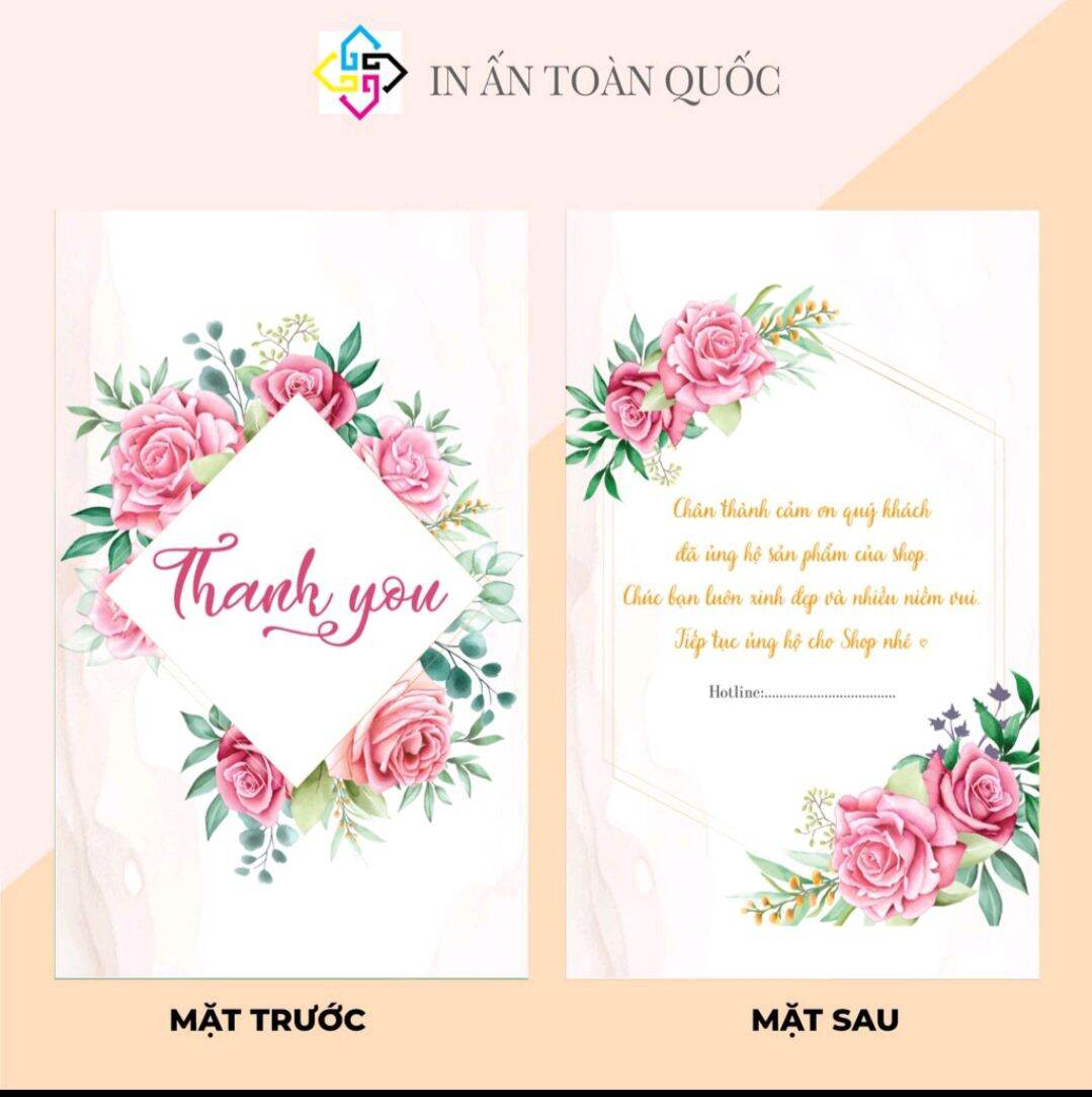 ❤️100 THIỆP CÁM ƠN KHÁCH HÀNG, THẺ THANK YOU, THẺ CÁM ƠN,