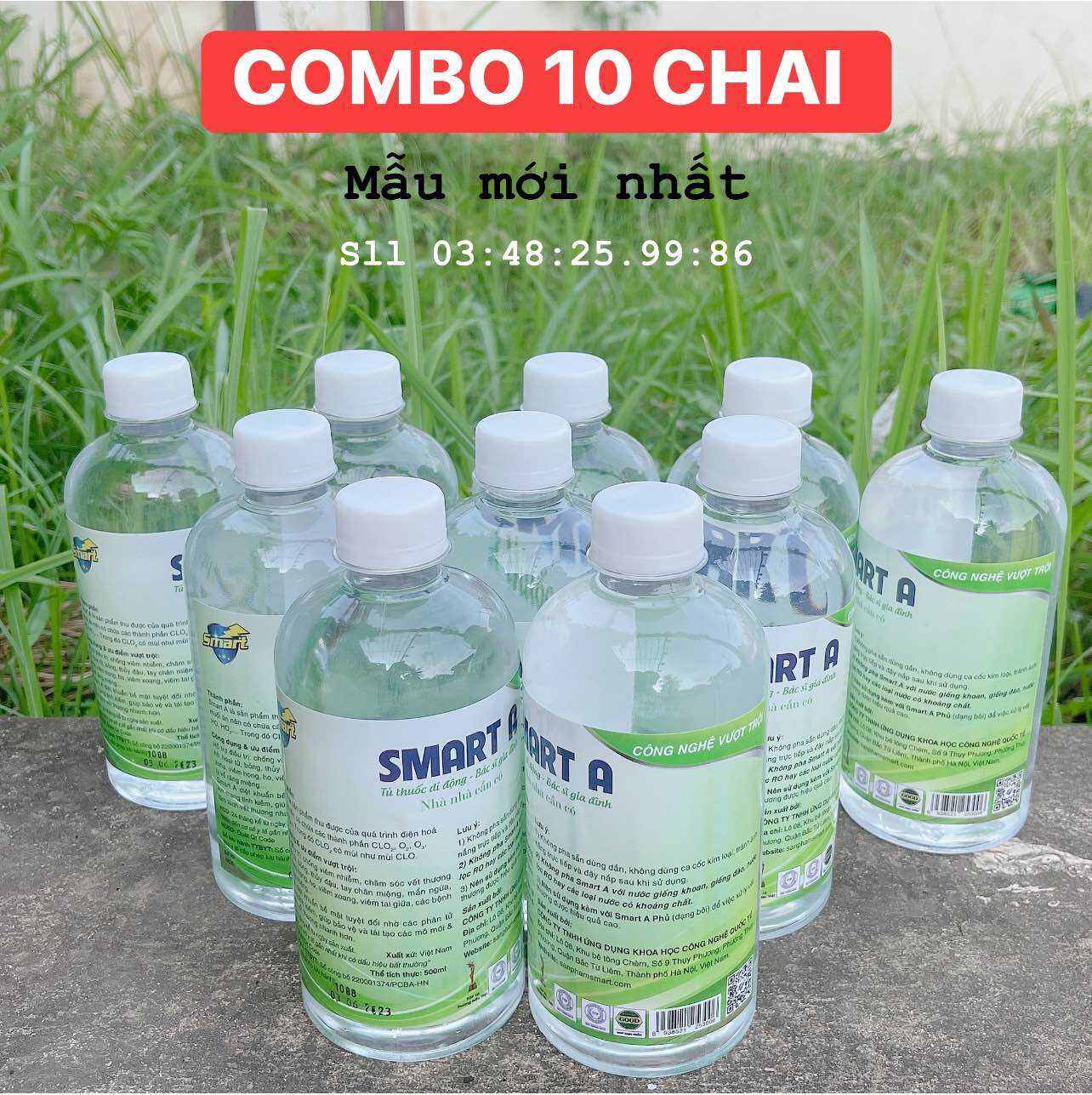 [ Mẫu mới nhất) Dung dịch sát khuẩn Smart Anolyte (Nước A) khử khuẩn tay, bề mặt an toàn từ thiên nhiên