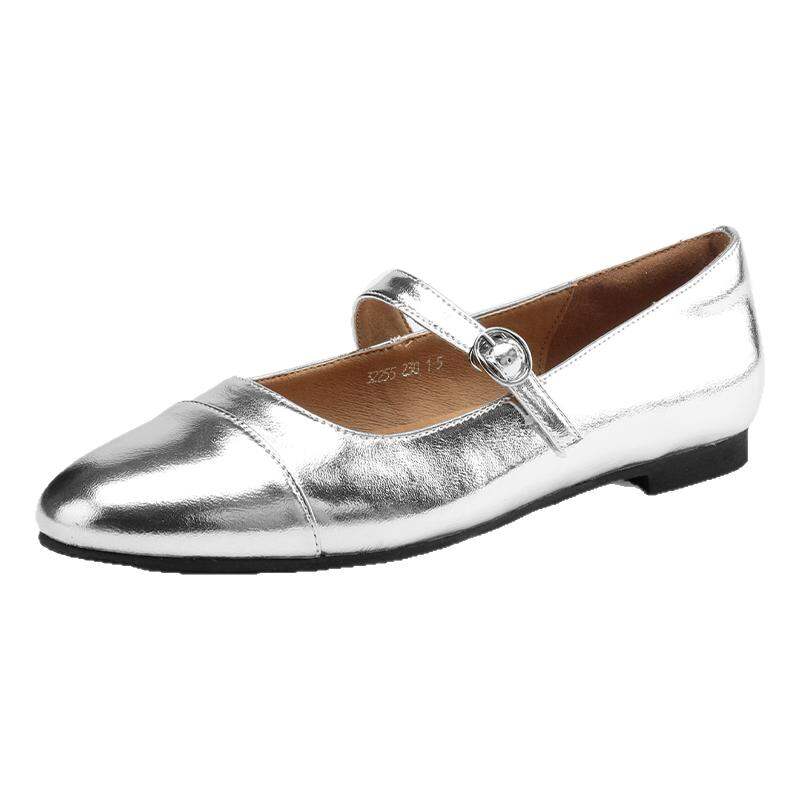 Daphne | Mary Jane Spring New Arrival Flats Silver Giá 1,940,000 Đồng*Miễn phí vận chuyển