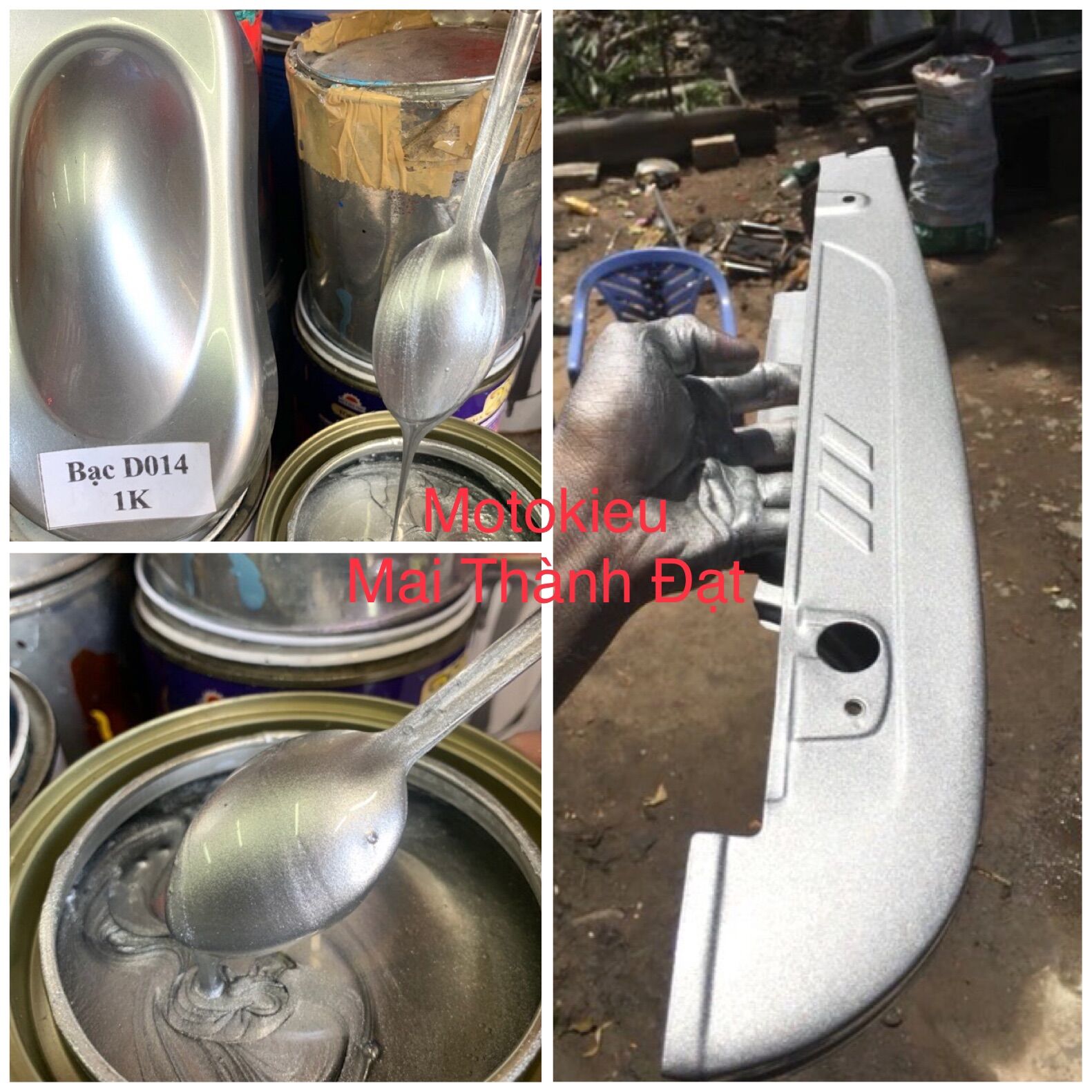 Sơn màu bạc 14 1k đóng lon 1kg. motokieu maithànhđạt