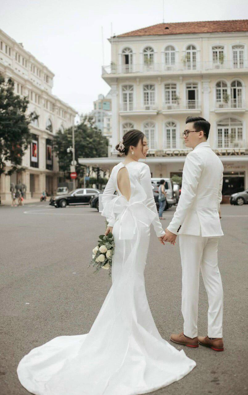 Đầm dự tiệc body đuôi cá hở lưng kèm ảnh thật