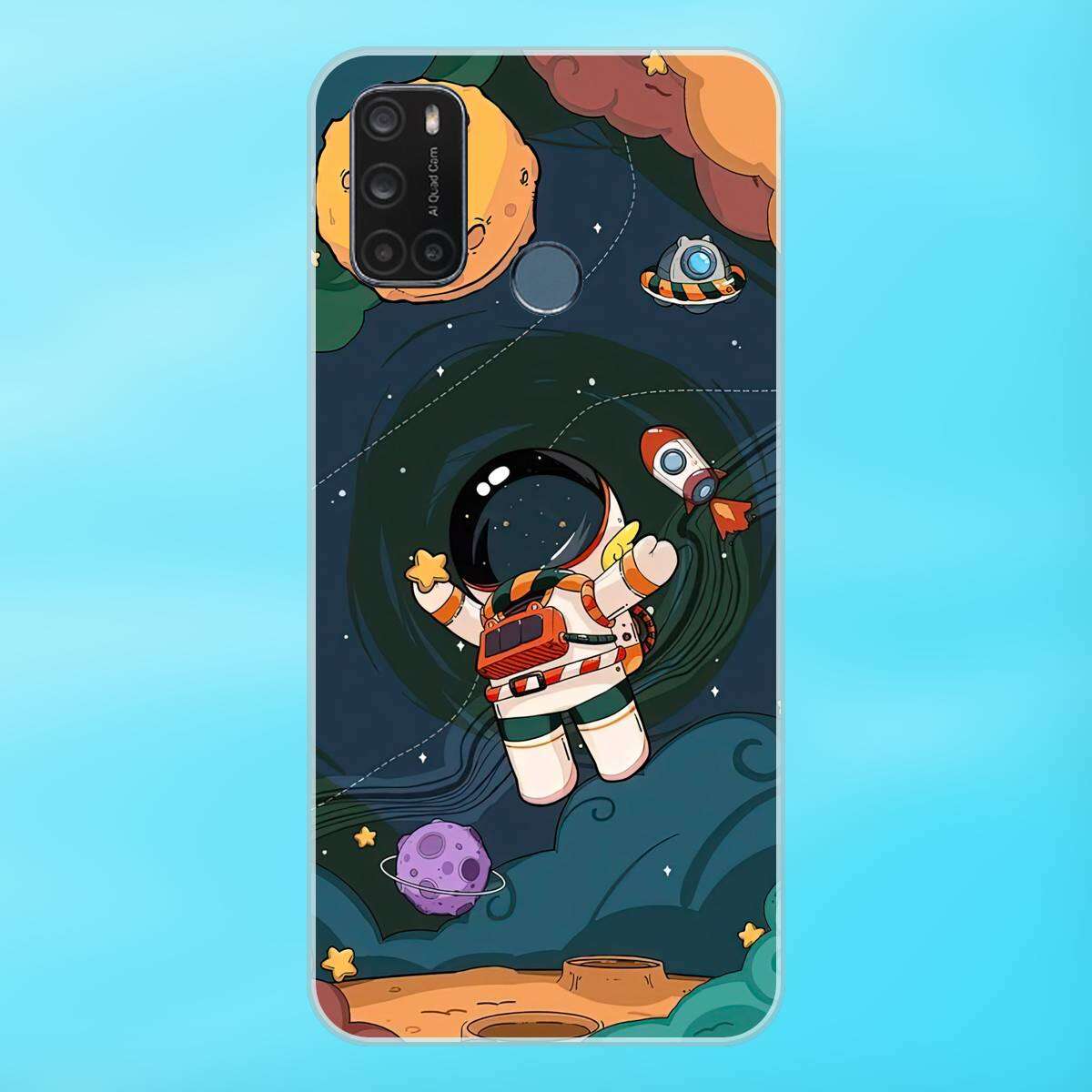 Ốp lưng điện thoại Vsmart Joy 4 dẻo trong Phi Hành Gia Astronaut Vũ Trụ