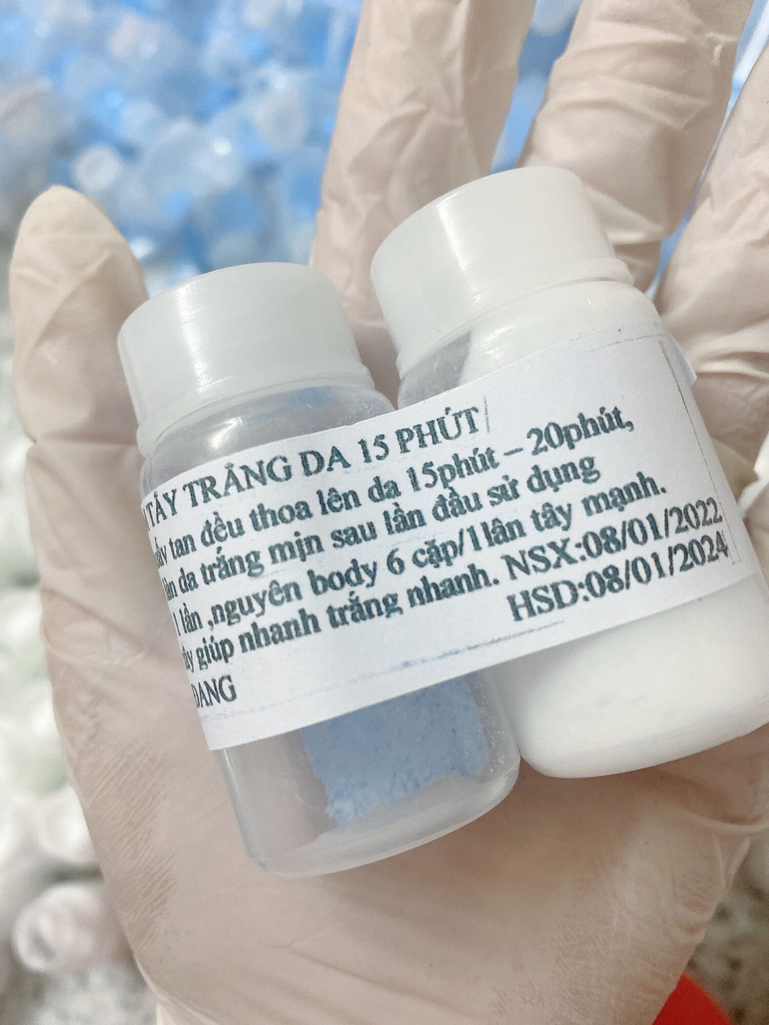 TẨY  trắng da 20phút siêu mạnh 10 cặp