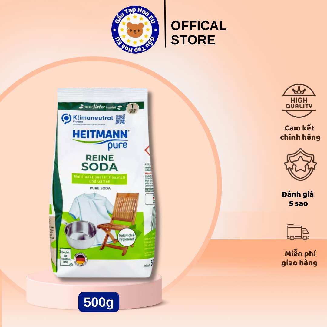 Bột Soda nguyên chất Heitmann tẩy rửa đa năng, nhập khẩu Đức
