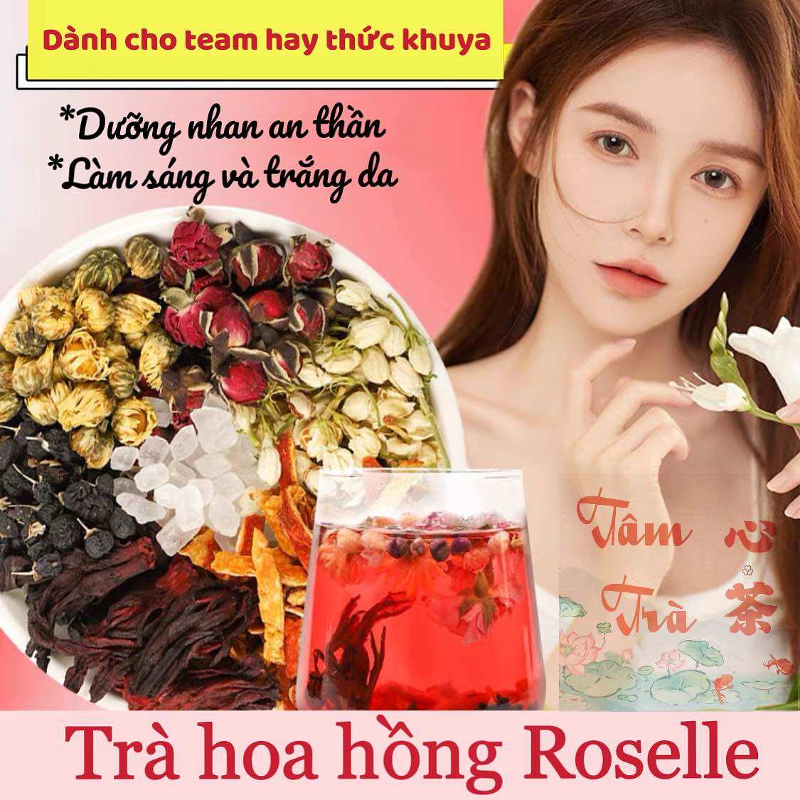 Trà hoa hồng rosella - dưỡng nhan an thần