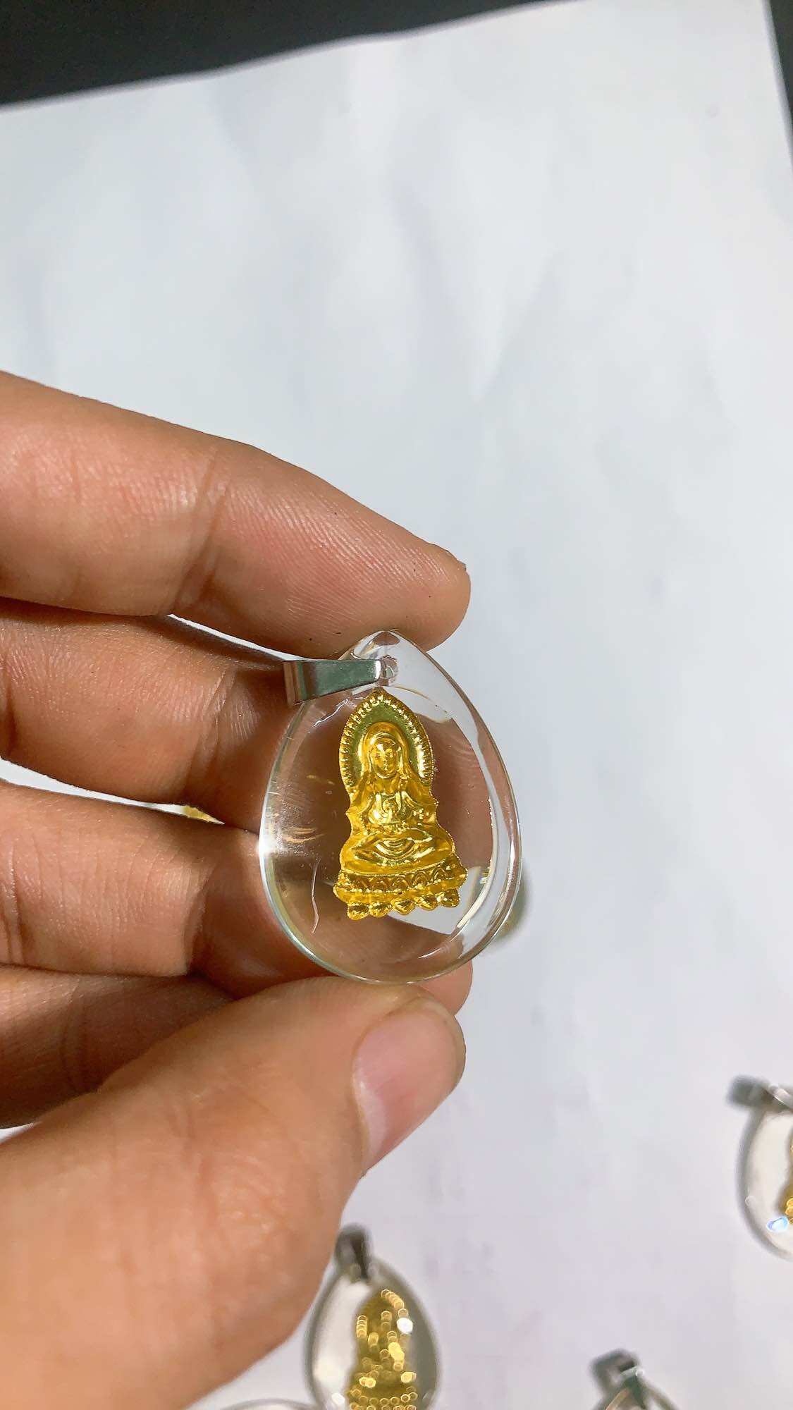Mặt dây chuyền phật thuỷ tinh