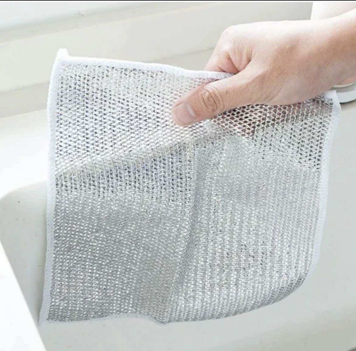 Khăn lau rửa chén bát sợi kim loại 20x20 cm