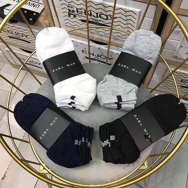 Combo 5 đôi tất nam Zara Man vải cotton co giãn 4 chiều thấm hút mồ hôi tốt, vớ nam cotton co giãn 4 chiều, thấm hút mồ hôi tốt