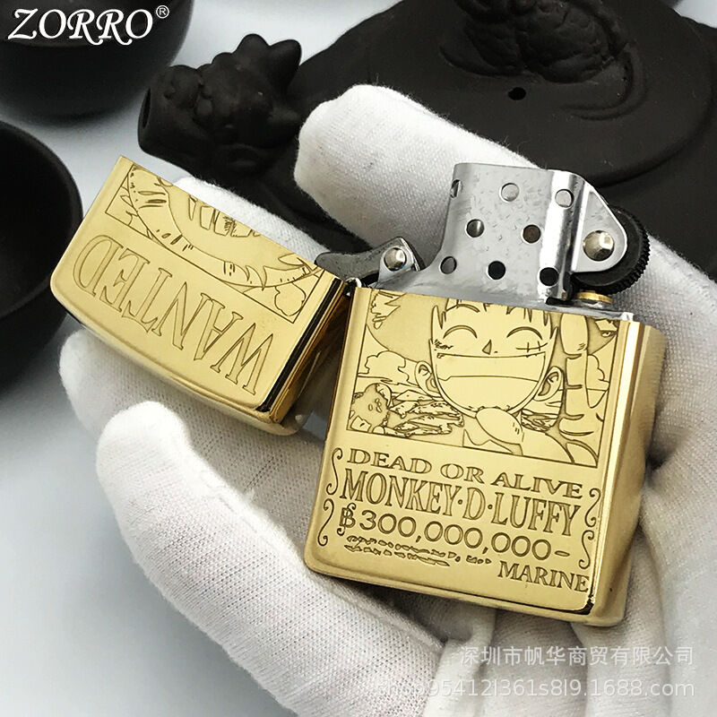 bật lửa zorro khắc 2 mặt đảo hải tặc cực đẹp ( KHÔNG XĂNG )