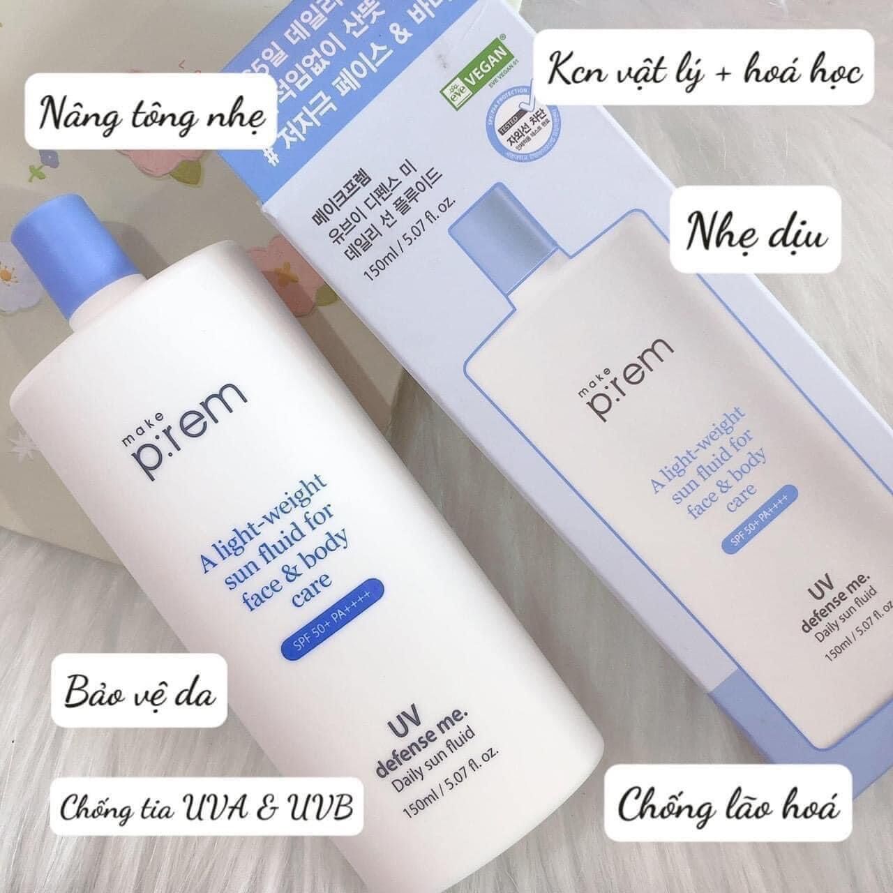 [FreeshipMAX] Kem Chống Nắng Mặt & Body Make Prem Sun Fluid