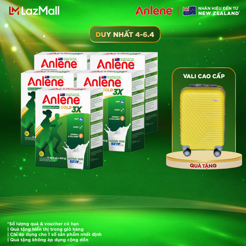 [Voucher giảm đến 26%]Combo 5 Sữa Bột Anlene Hương Vani 1.2Kg