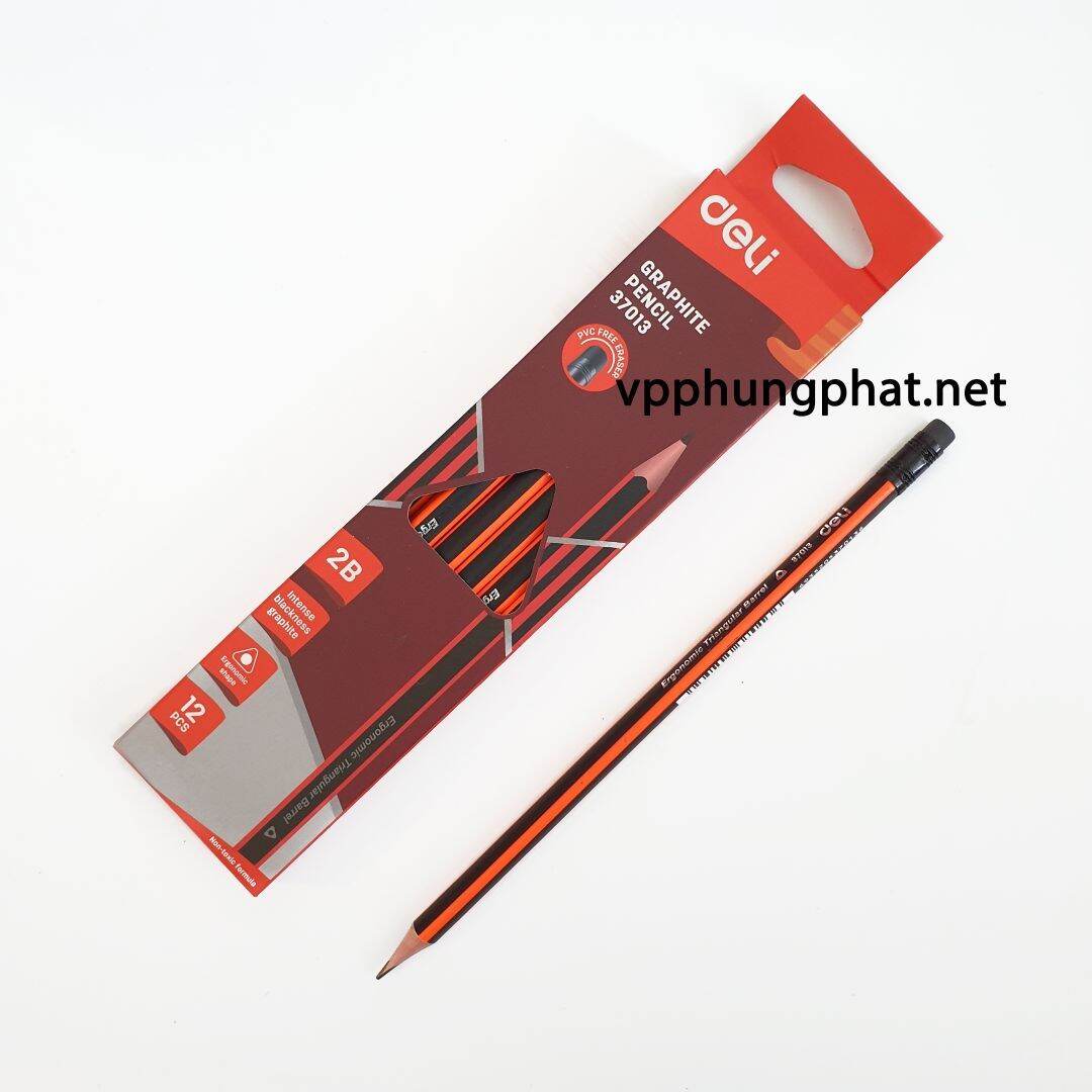 Hộp 12 bút chì gỗ deli 37013