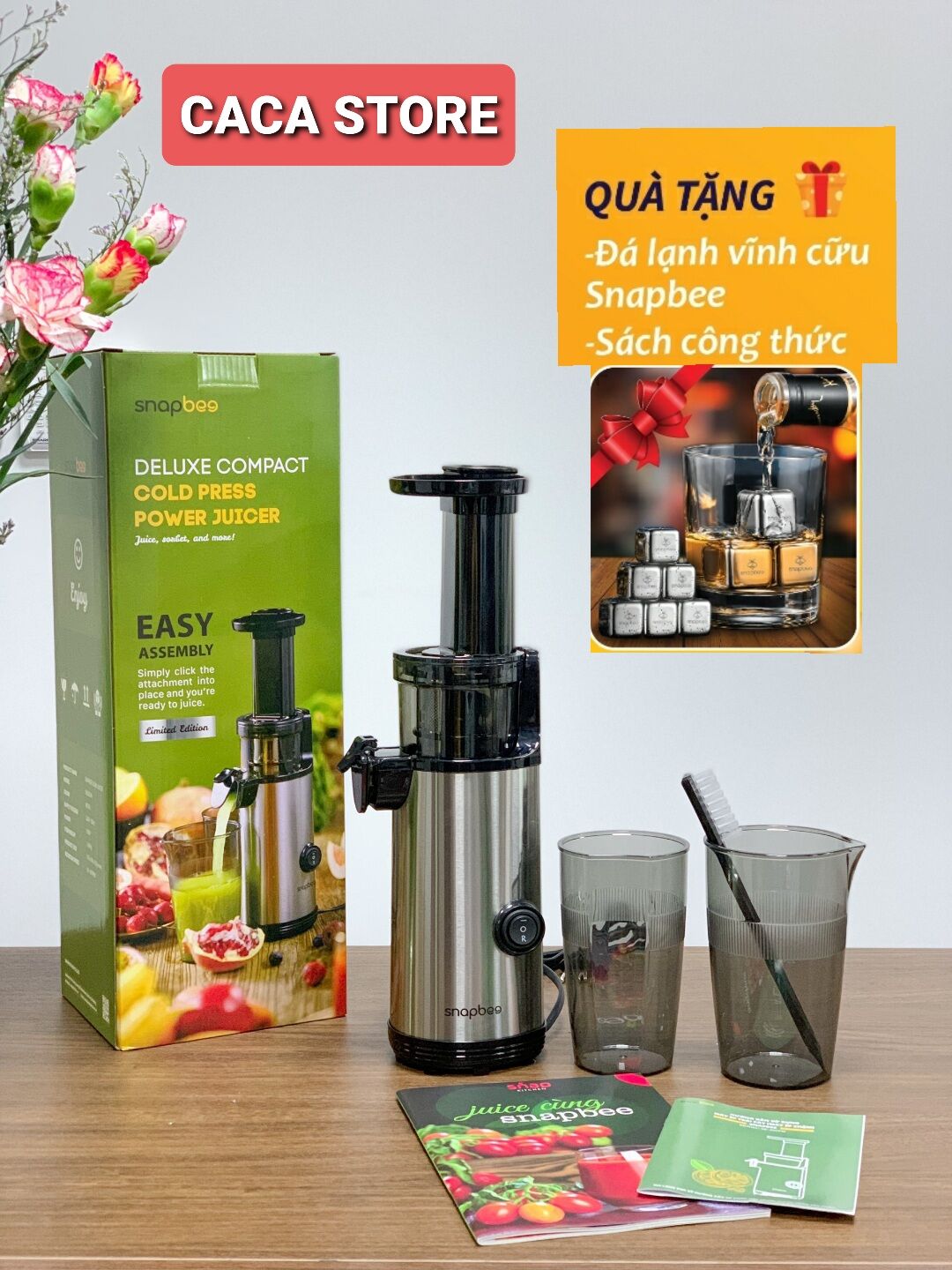 GIAO HỎA TỐC 2H💥[CHÍNH HÃNG] MÁY ÉP CHẬM  MINI SNAPBEE MẪU MỚI🍓Máy ép trái cây hoa quả 🍓Siêu Kiệt Bả- BẢO HÀNH 24 THÁNG