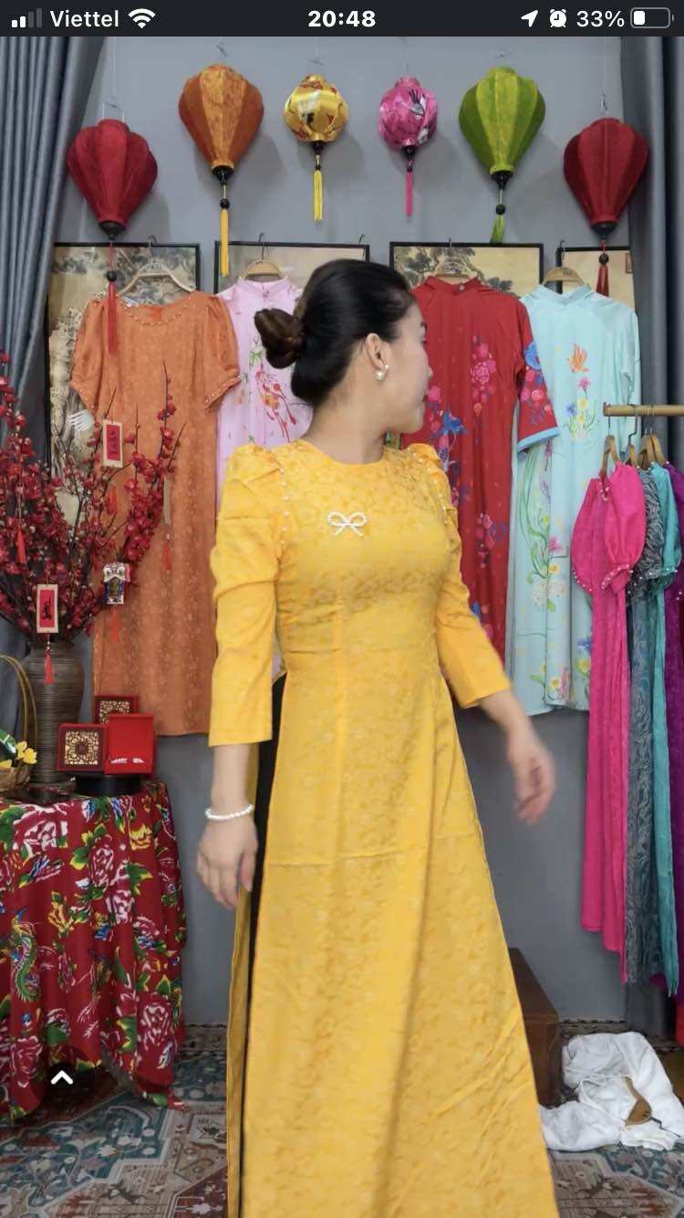 ÁO DÀI GẤM TT CAO CẤP QA16