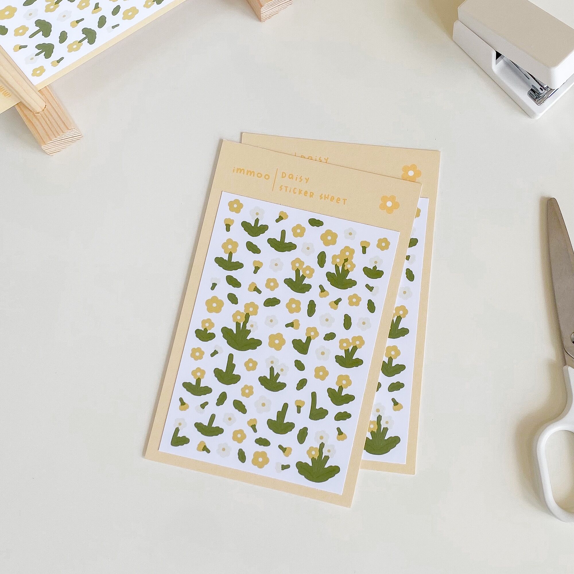 Hình dán / sticker hoa daisy | immoo |