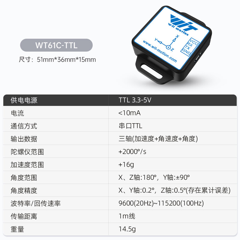 Mô-đun Gyroscopes Cân Bằng Accelerometer MPU6050 WT901C Sensor Từ Trường Địa Lý Chất Liệu Nhựa Công