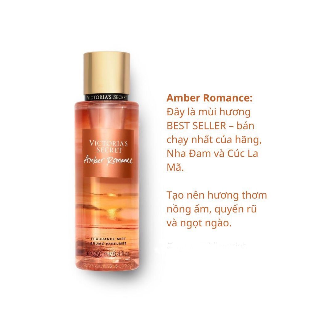 Xịt thơm toàn thân bodymist amber romance 250ml