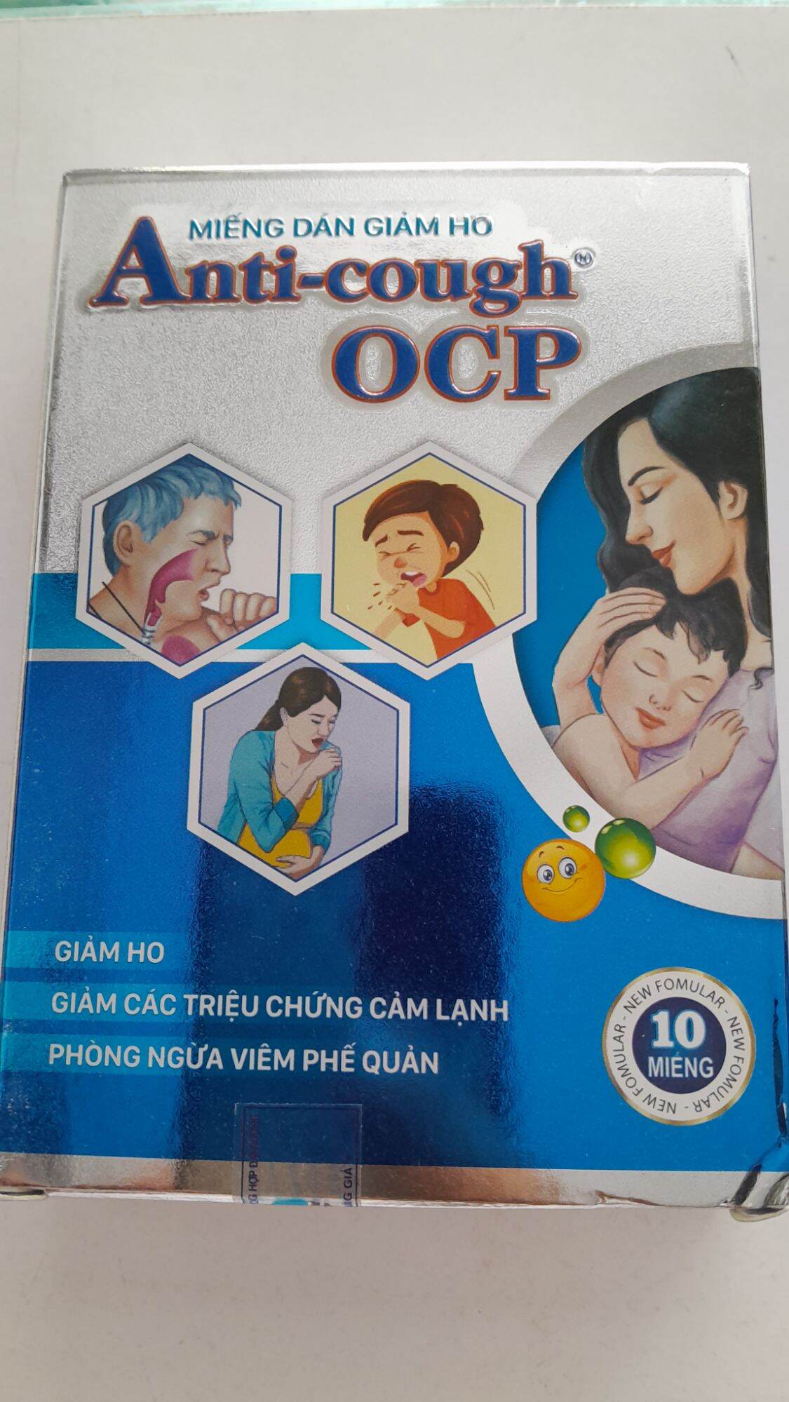 Combo 5 hộp Miếng dán giảm ho Anti cough OCP