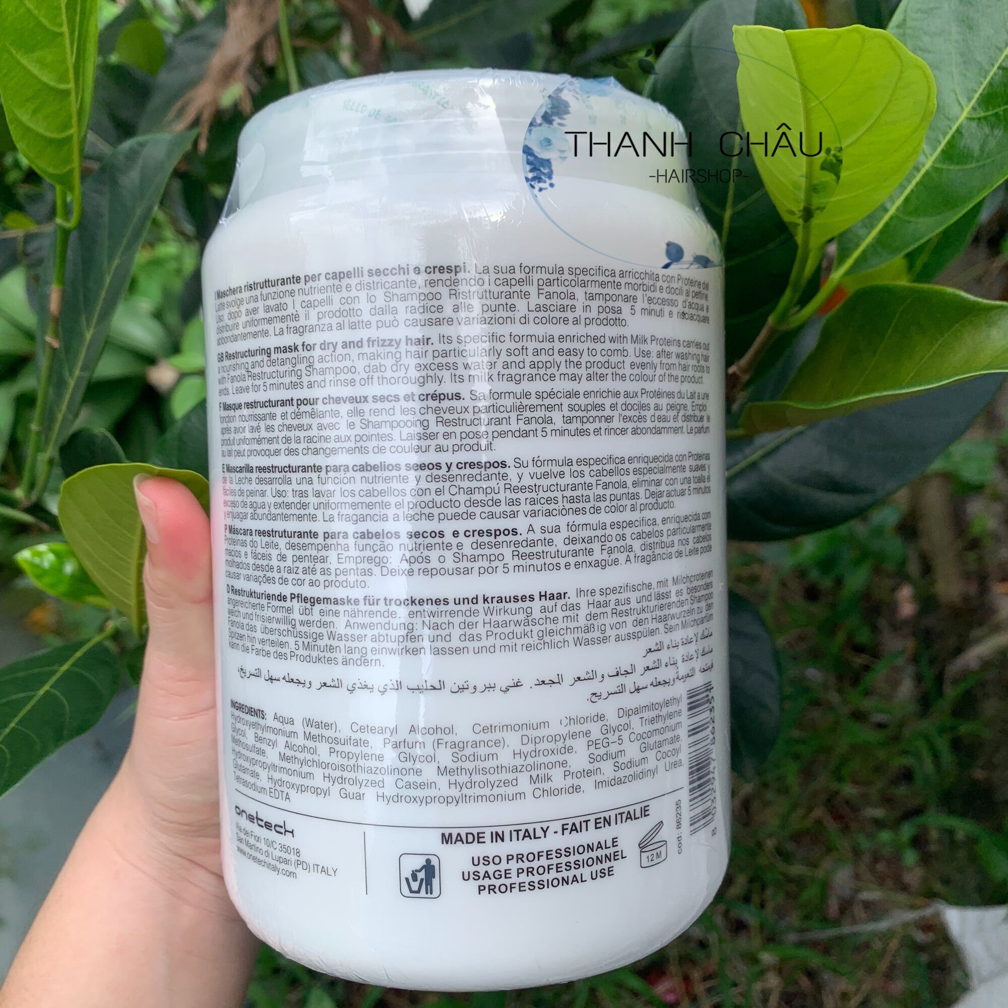 Ủ tóc hấp dầu Fanola Nutricare 1500ml mẫu mới