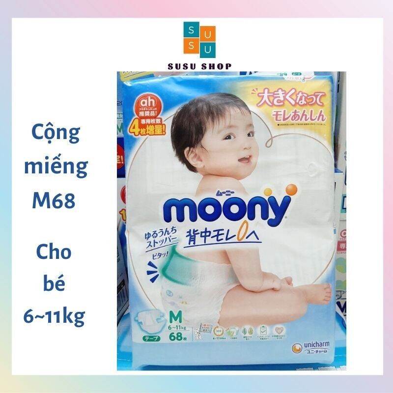 Bỉm Moony Cộng miếng nội địa nhật đủ size NB/S/M/L/XL