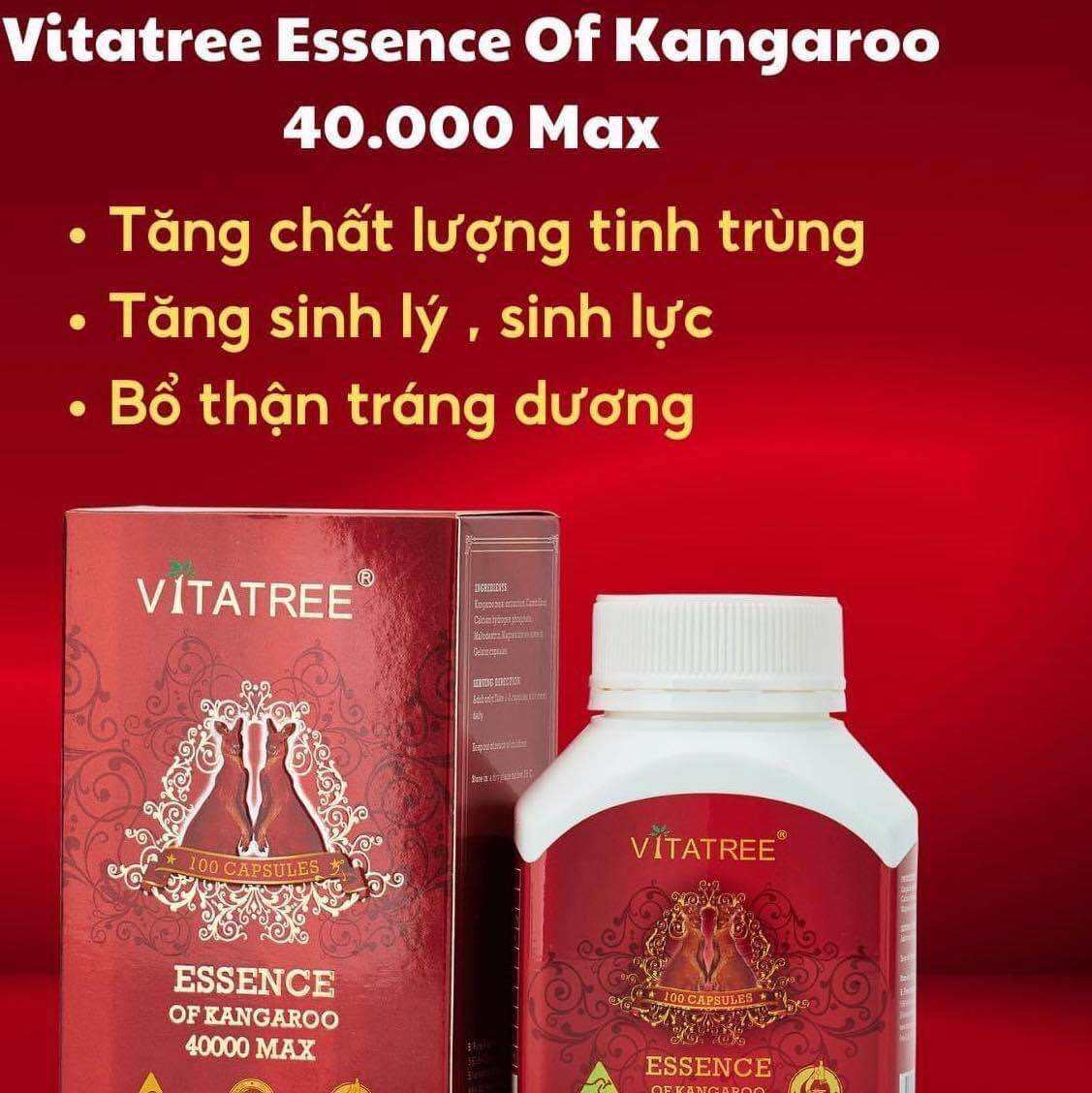 Viên uống Essence Of Kangaroo 40000 Max Vitatree Úc