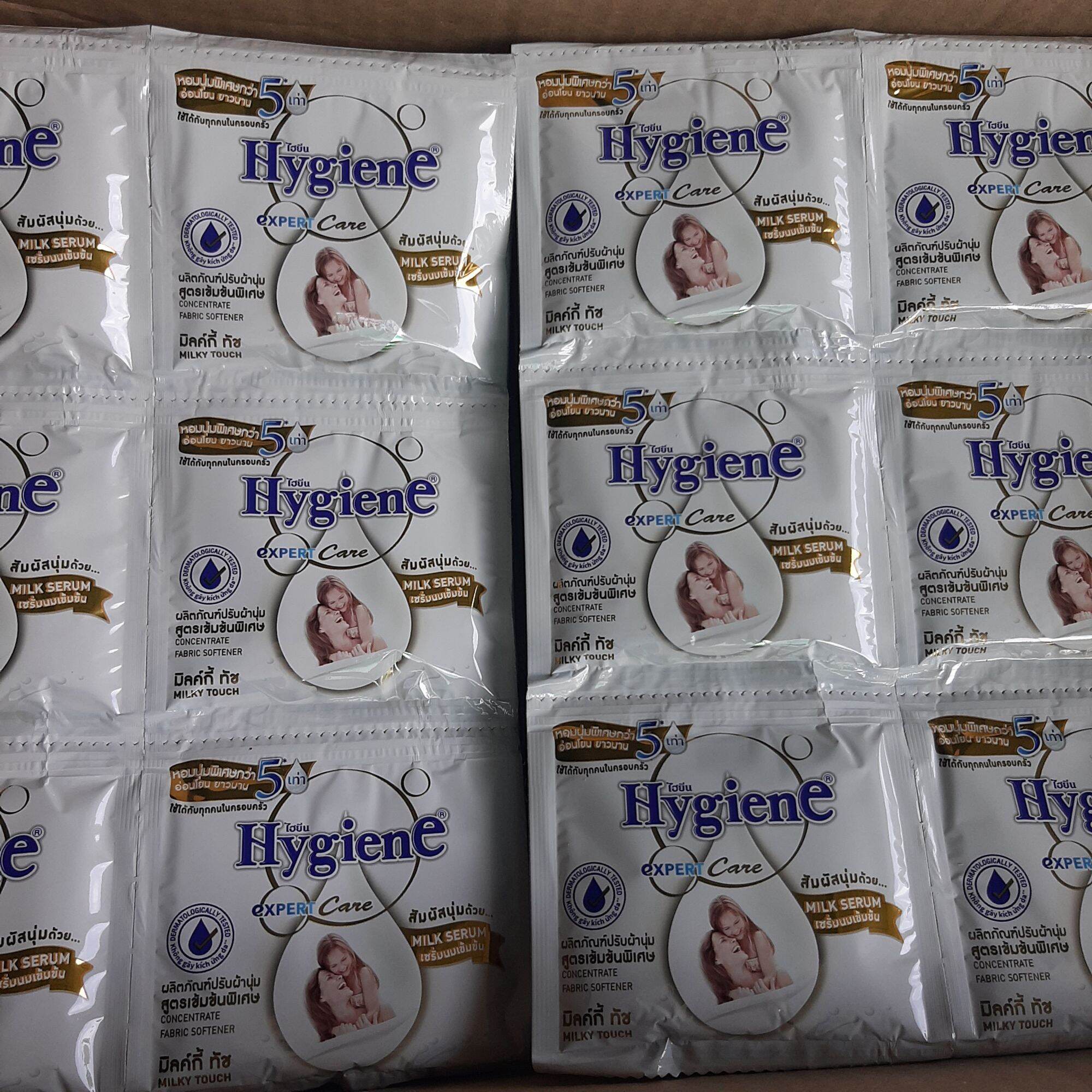 sét 10 gói Nước xả vải Hygiene Thái Lan - đậm đặc màu trắng