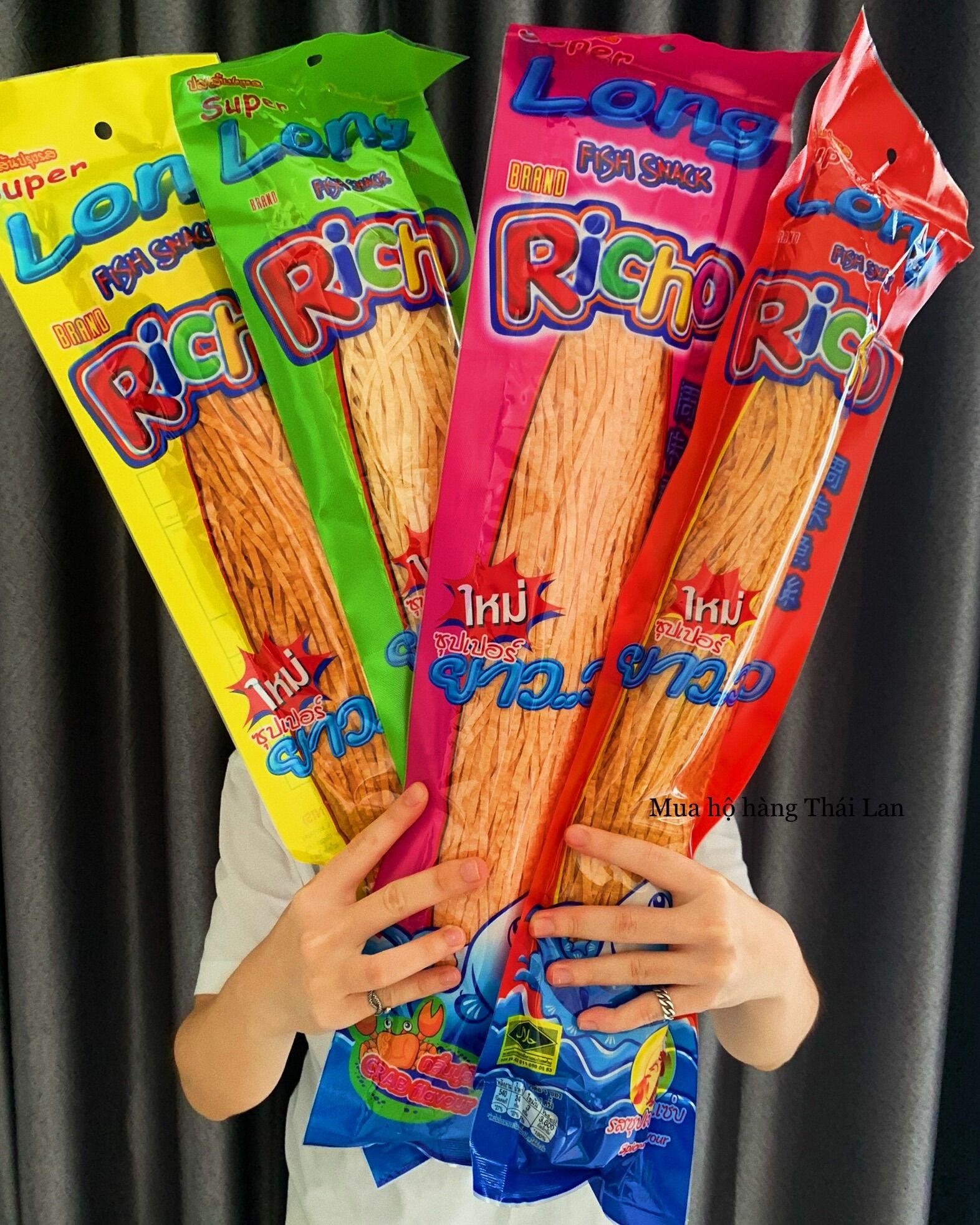 Snack khô cá sợi Thái Lan khổng lồ ( Vàng BBQ)