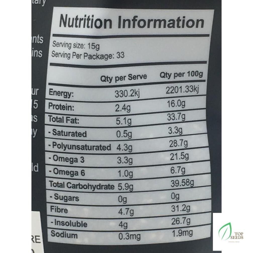 Hạt chia Úc BLACK BAG 500g
