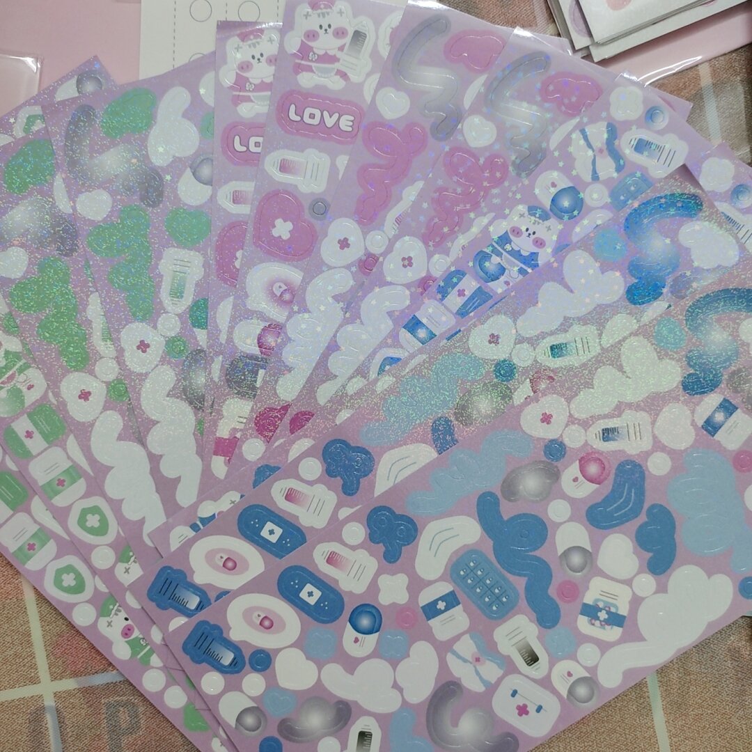 Sticker Hình Dán Trang Trí Lấp Lánh