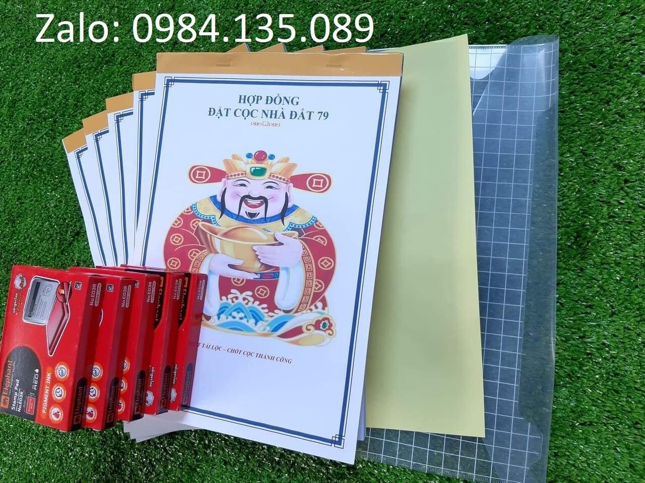 Sổ hợp đồng đặt cọc nhà đất 3 liên