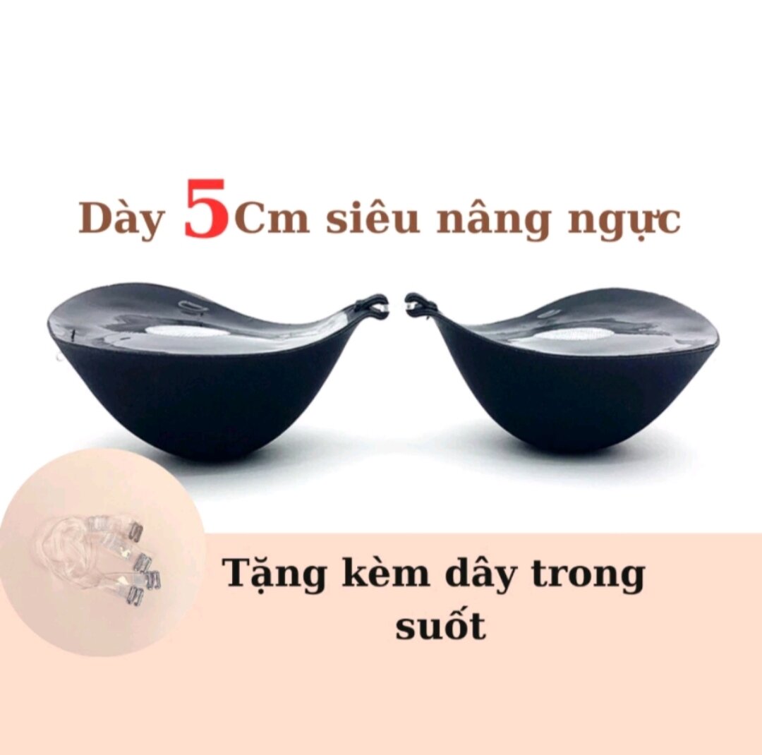 Áo Dán Nâng Ngực Siêu Độn Dày 5cm Silicon Siêu Dính