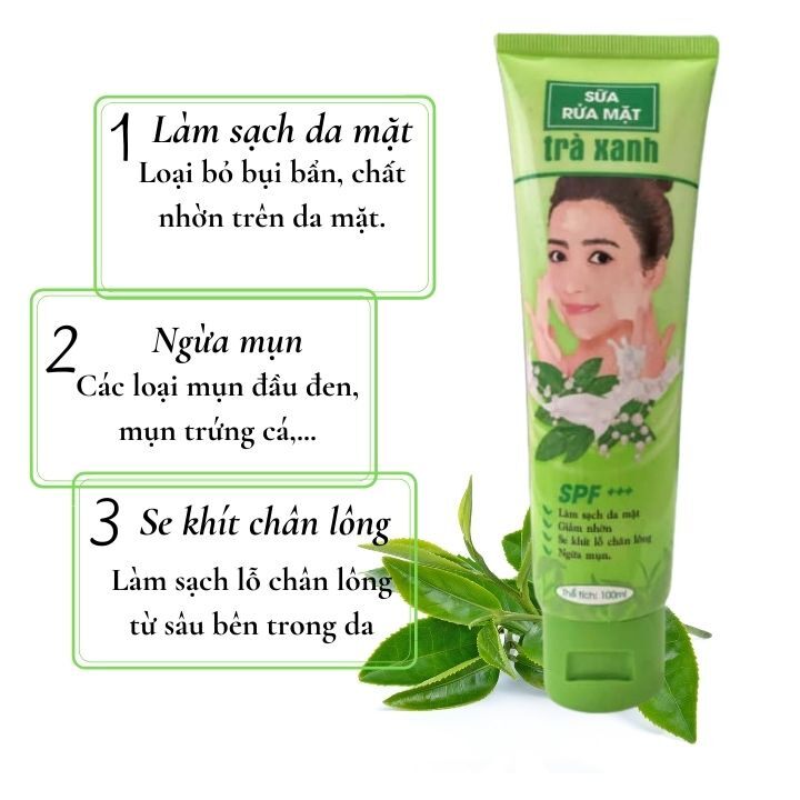 srm Trà Xanh Miền Thảo Mộc bảo vệ da ,sạch da mặt