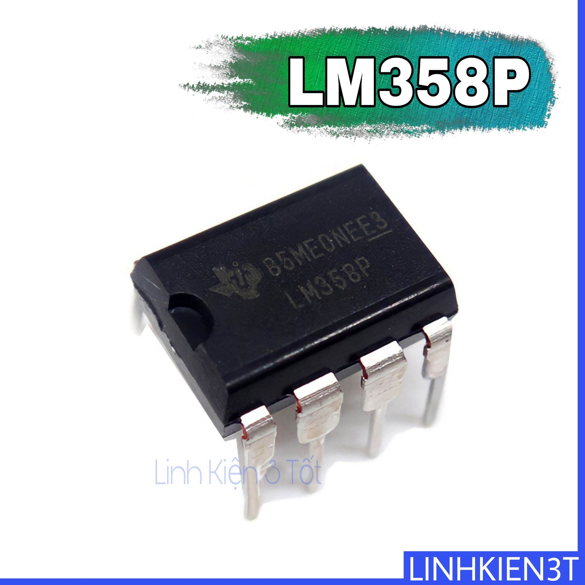 Ic khuếch đại thuật toán lm358p lm358 dip- 8 chính hãng