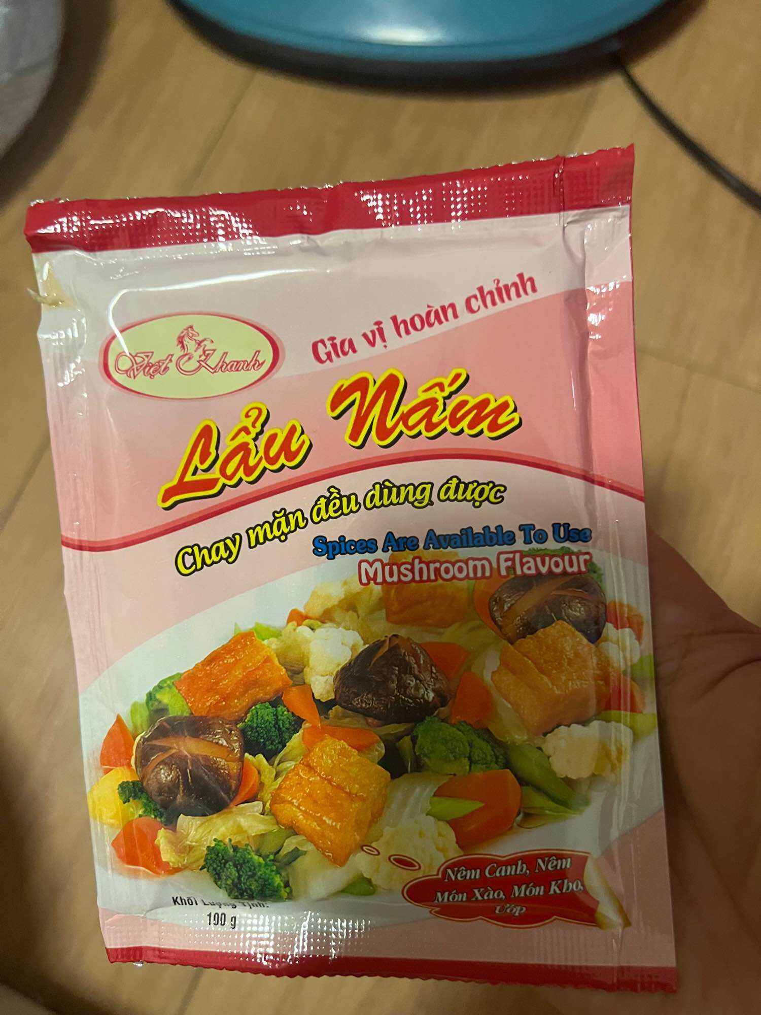 1 GÓI GIA VỊ HOÀN CHỈNH- LẨU NẤM CHAY  15k