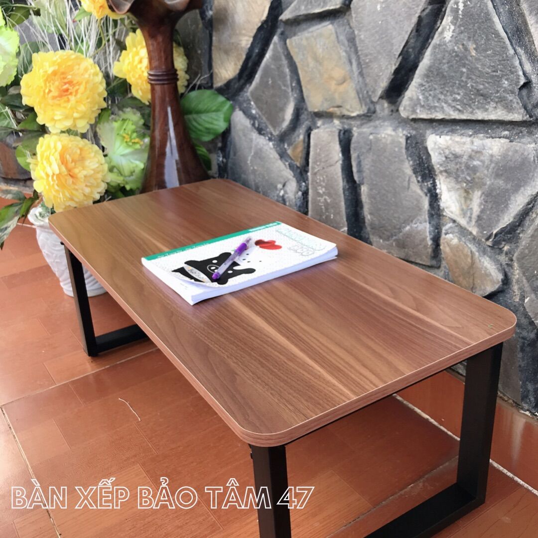 Bàn xếp gỗ MDF chống ẩm {Giá Tại Xưởng} hai màu trắng đen (40*80 cao 32cm))