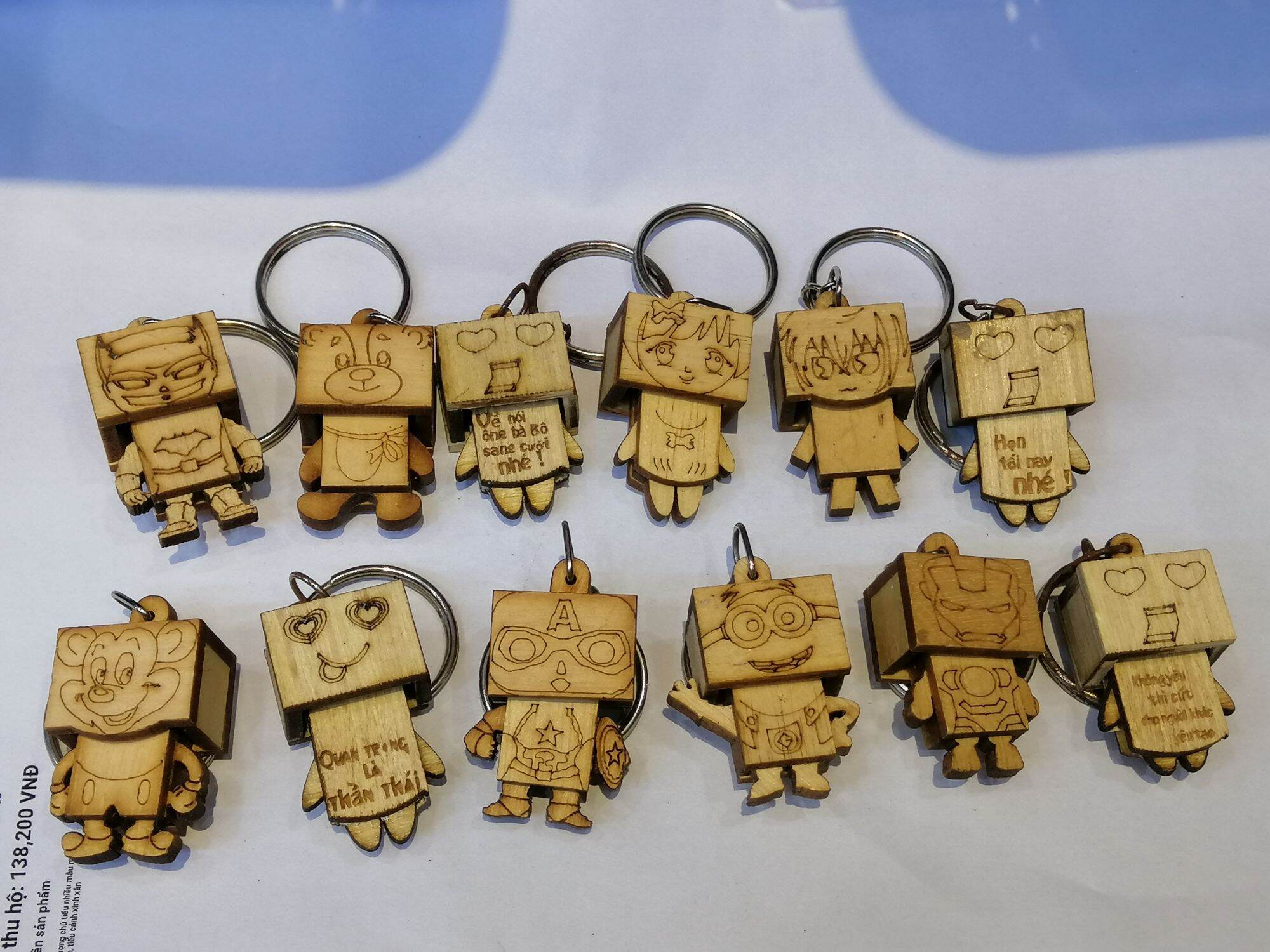 MÓC KHÓA GỖ DANBO NHIỀU MẪU RẤT CUTE