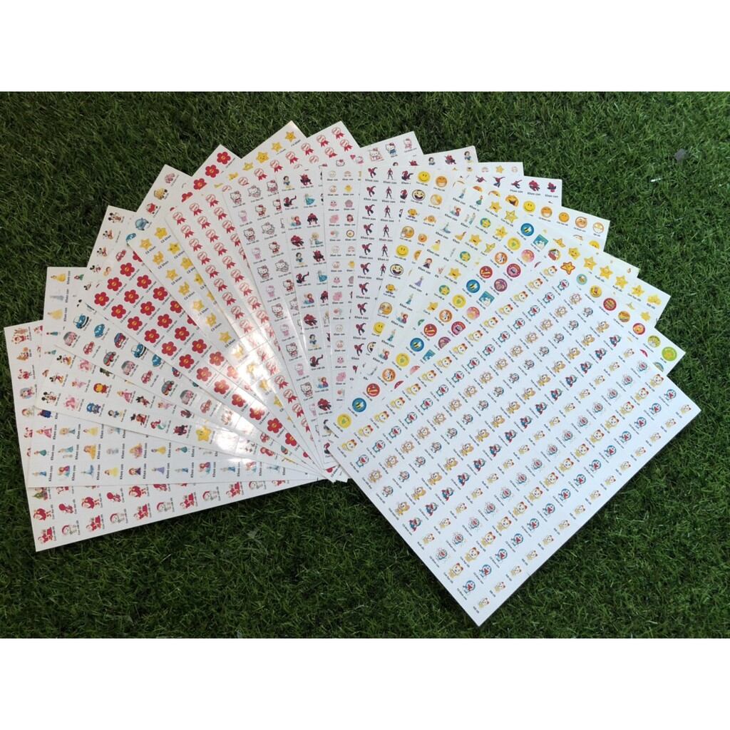 Combo 10 tờ sticker không lời khen khổ A4x198 sticker/tờ