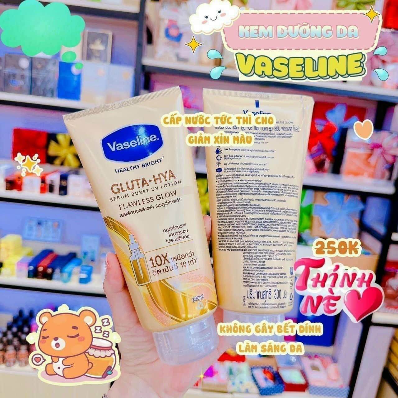 VASELINE - Sữa Dưỡng Thể Trắng Da Chống Nắng Vaseline 300ml ( ngày và đêm )