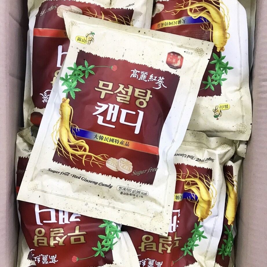 Kẹo hồng sâm không đường Hàn Quốc (Gói 500g)