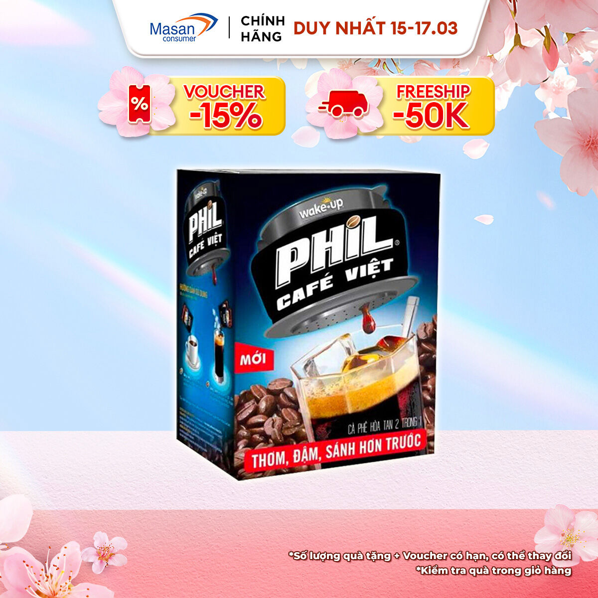 Cà Phê Phil 2in1 - Hộp 15 Gói x 16g