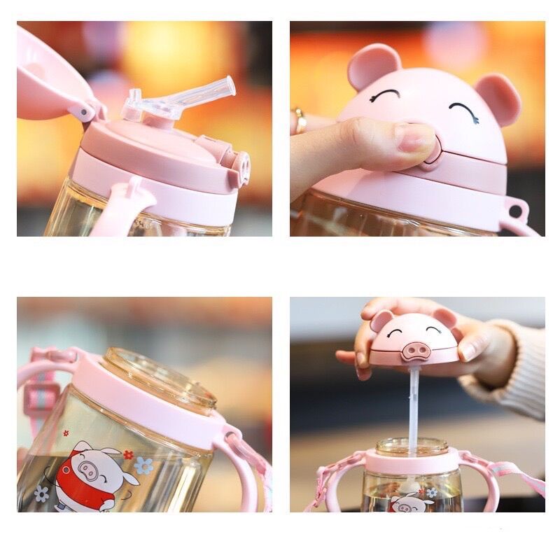 Bình tập uống có dây đeo và tay cầm 350ml