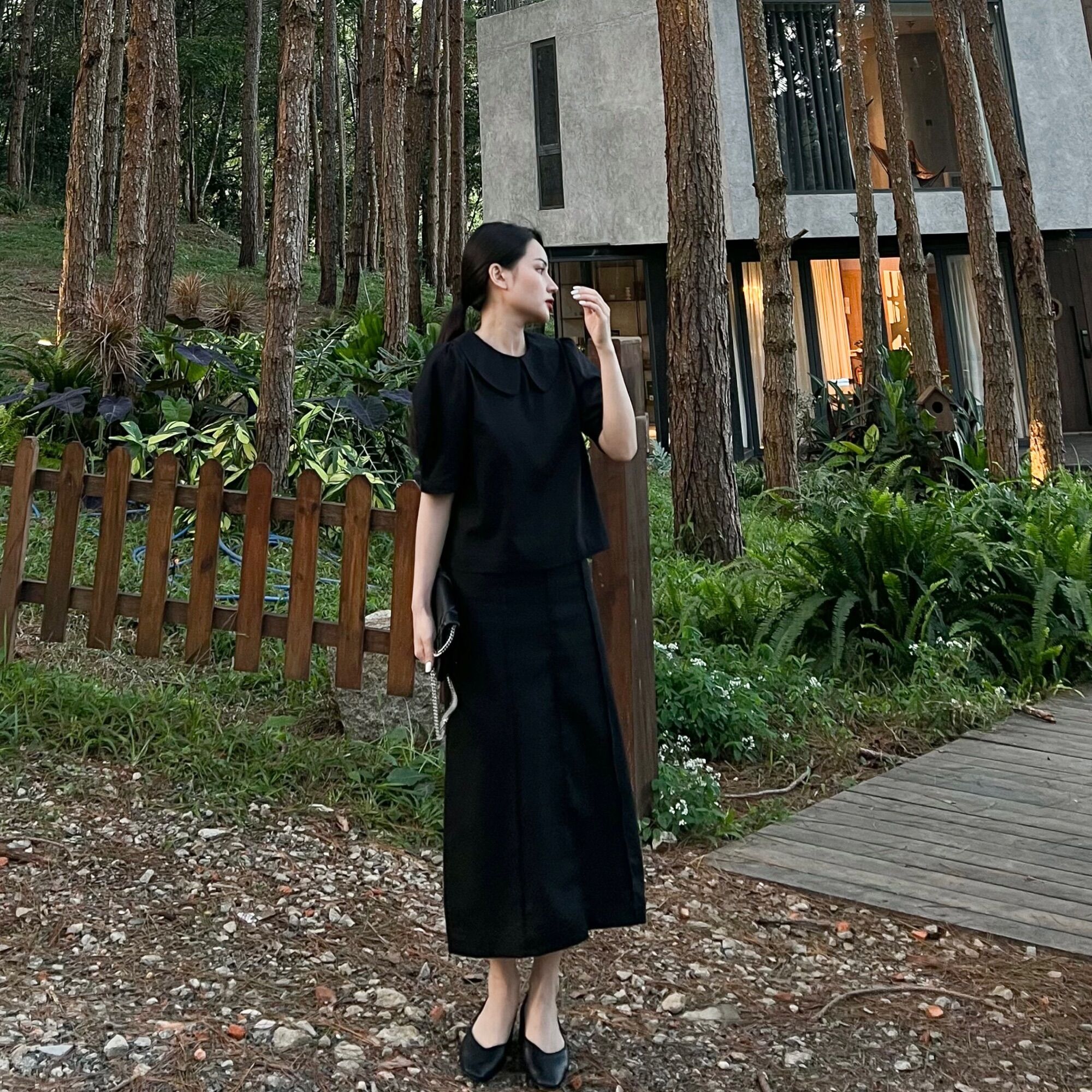 Chalin Set - Set Linen Cổ Sen ( ảnh chính chủ )