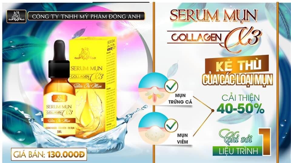 Serum mụn collagen x3 Đông Anh (chính hãng)