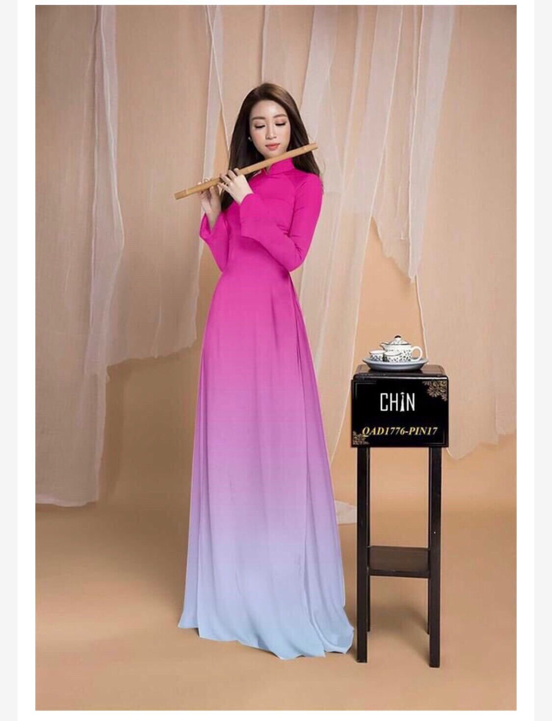 Vải áo dài chuyển sắc