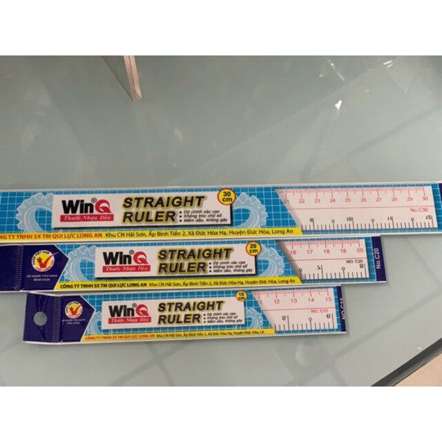 Combo 2 cây Thước nhựa dẻo WinQ 15cm/20cm/30cm