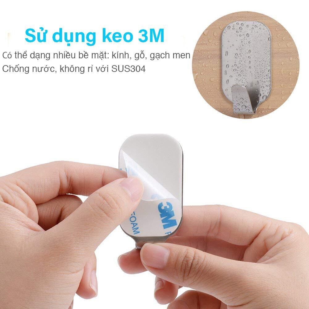 Móc dán tường inox 304 siêu chắc (móc đơn)