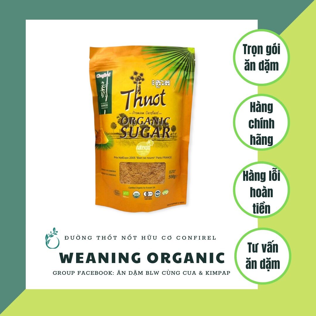 Đường Thốt Nốt Hữu Cơ Confizel Campuchia 500g (Thnot)